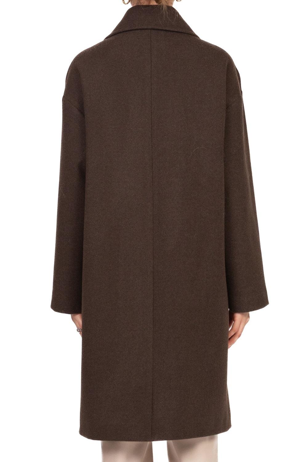 cappotto a ovetto TF2219 MARRONE VICOLO 