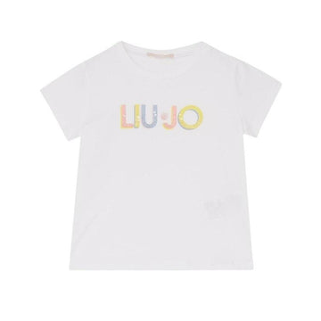 t-shirt con logo multicolor KA6028JS003 10601 LIU JO JUNIOR 
