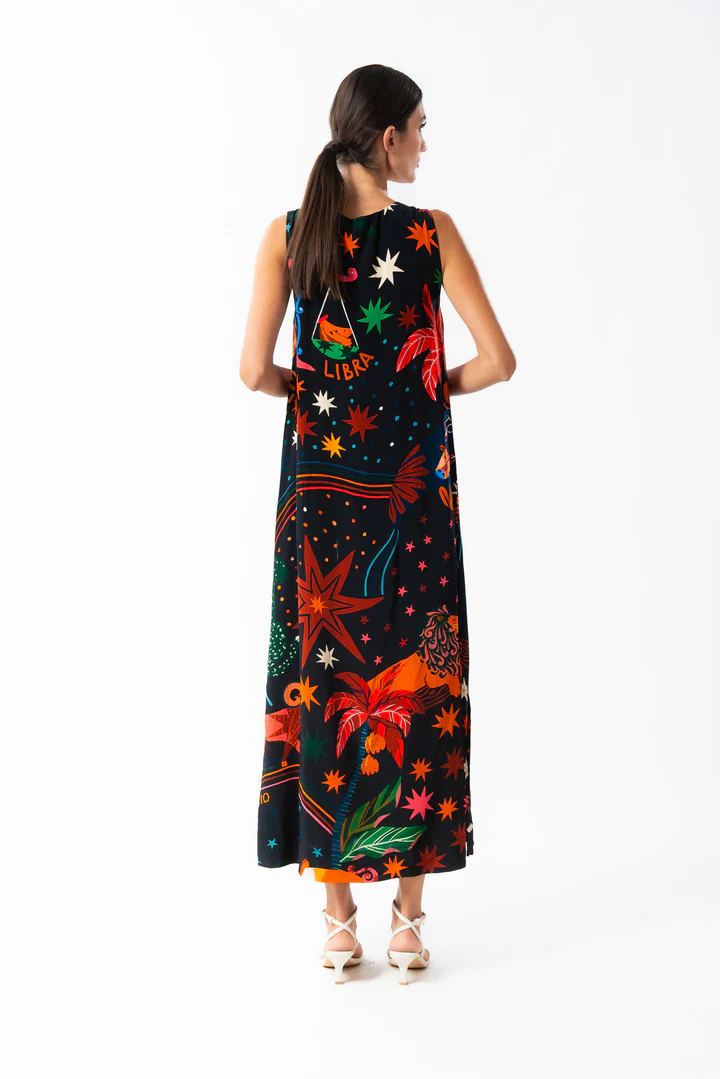 abito con stampa RE2503 ZODIAC MIRIAM STELLA 