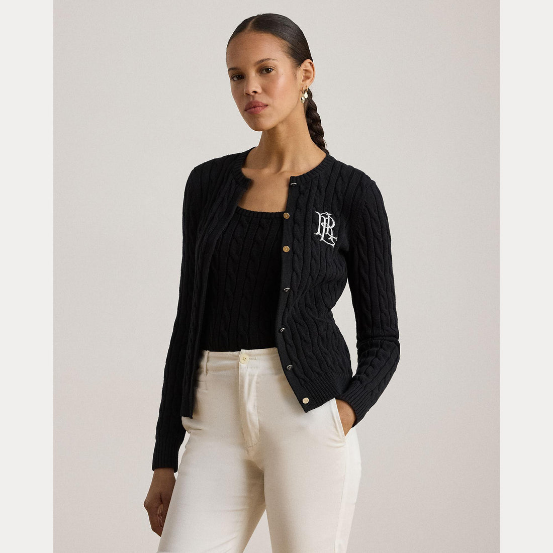 cardigan in cotone a trecce 200-932225 003 LAUREN RALPH LAUREN 