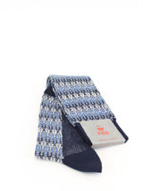 RED calze in cotone jacquard Azzurro