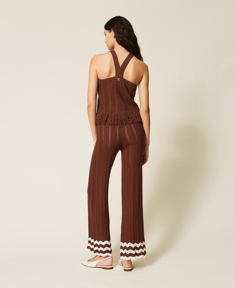 pantalone con dettaglio zigzag 261AP3062 13363 TWINSET ACTITUDE 