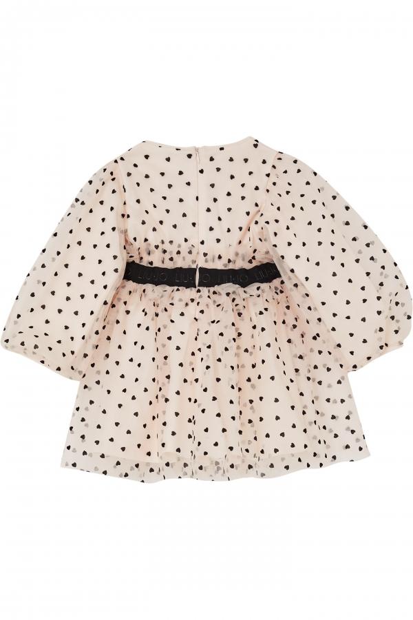abito corto con micro cuori KF5036J4956 M9687 LIU JO JUNIOR 