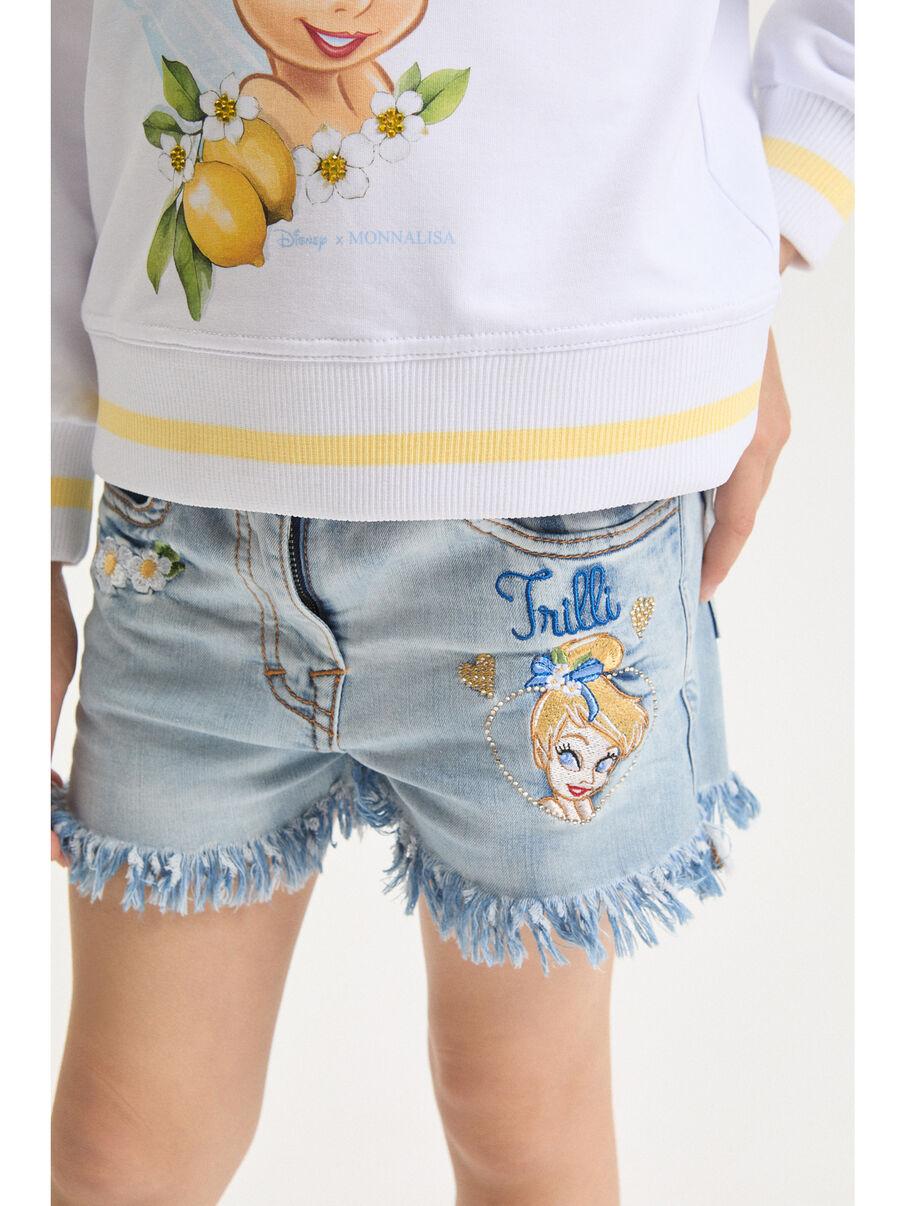 Shorts con trilli e fiori 19G416 7013 0062 MONNALISA 