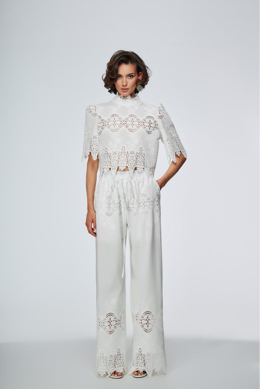 blusa in pizzo HOBSON 232S6 BIANCO TPN 
