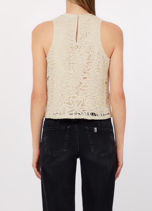 top traforato WA6375J7871 W9831 LIU JO WHITE 