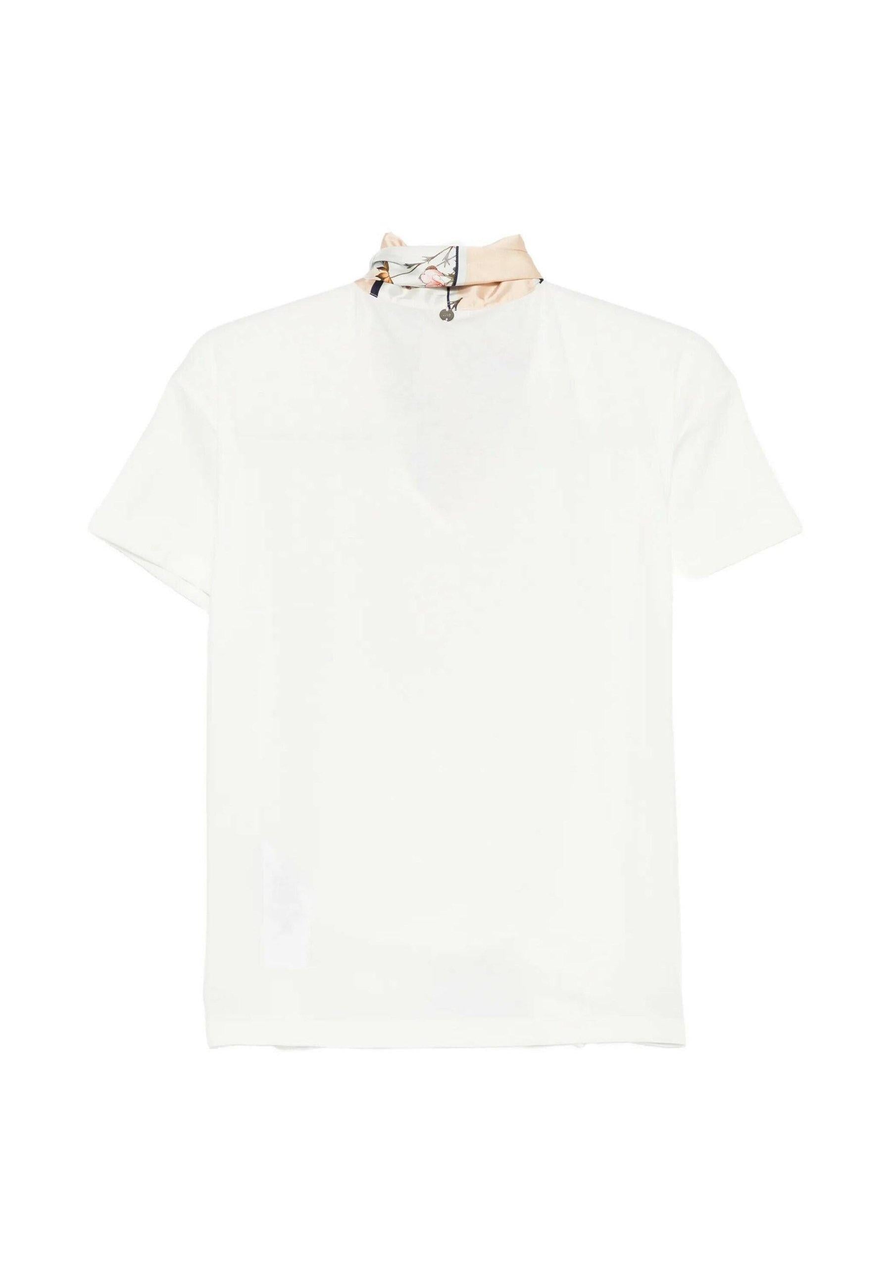 t-shirt con foulard WA6189J6308 P9373 LIU JO WHITE 