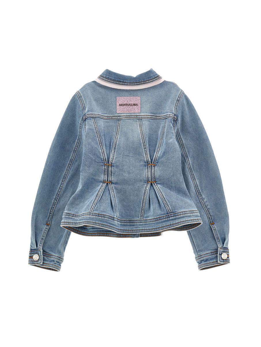 giacca in denim strass 79G100 7015 6291 MONNALISA 