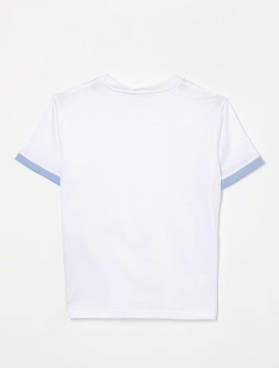 t-shirt con righe nella manica MR2895 BIANCO/AZZURRO MANUEL RITZ KIDS 