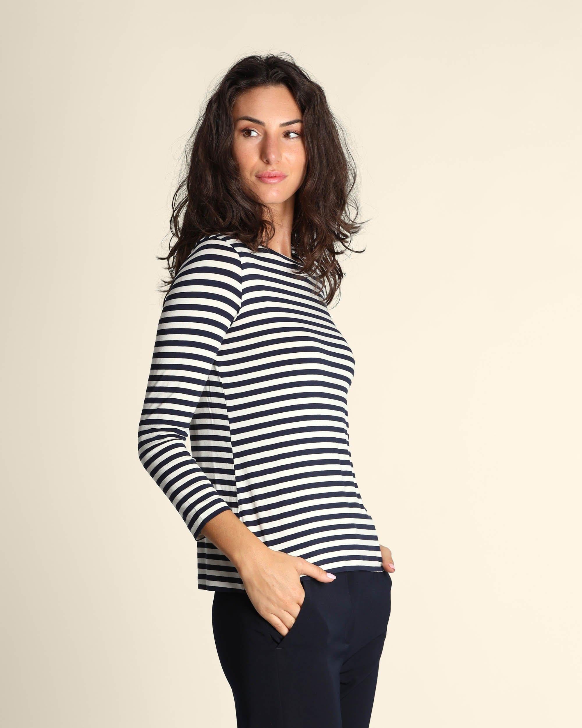 t-shirt fantasia a righe POLPO 001 EMME MARELLA 