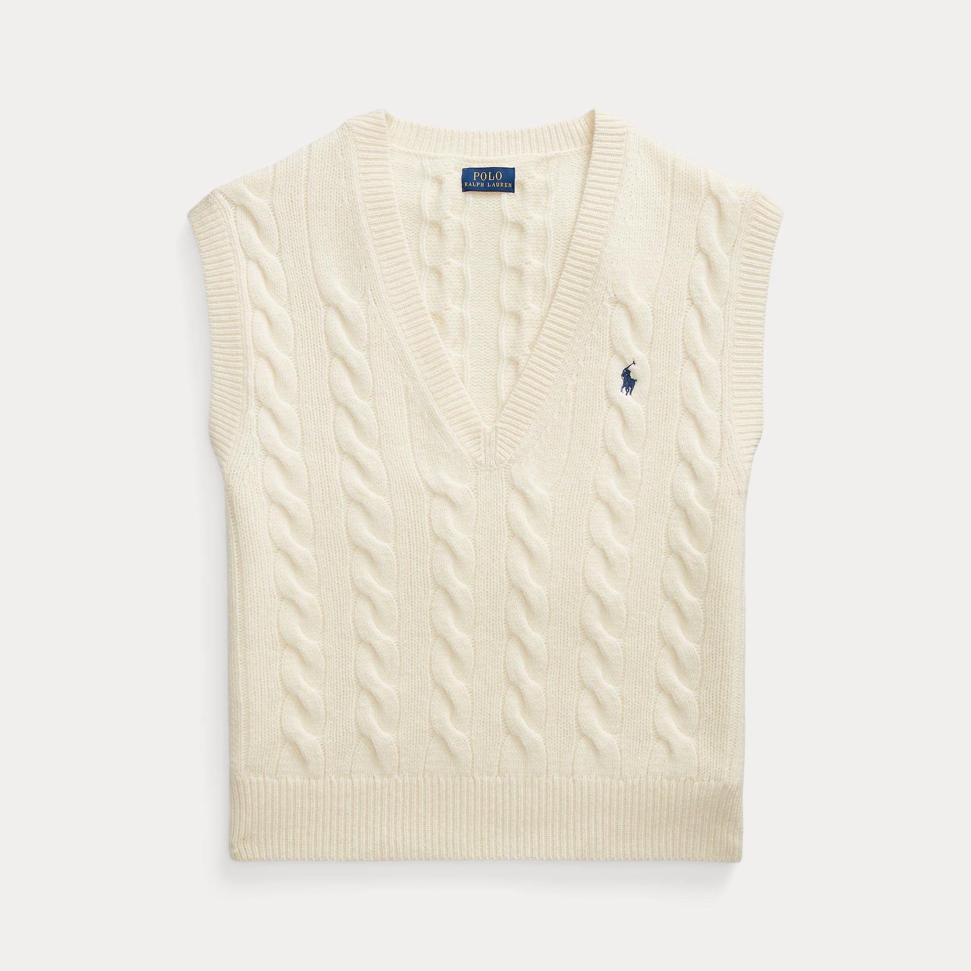 gilet in lana e cashmere a trecce 211-949994 002 RALPH LAUREN POLO 
