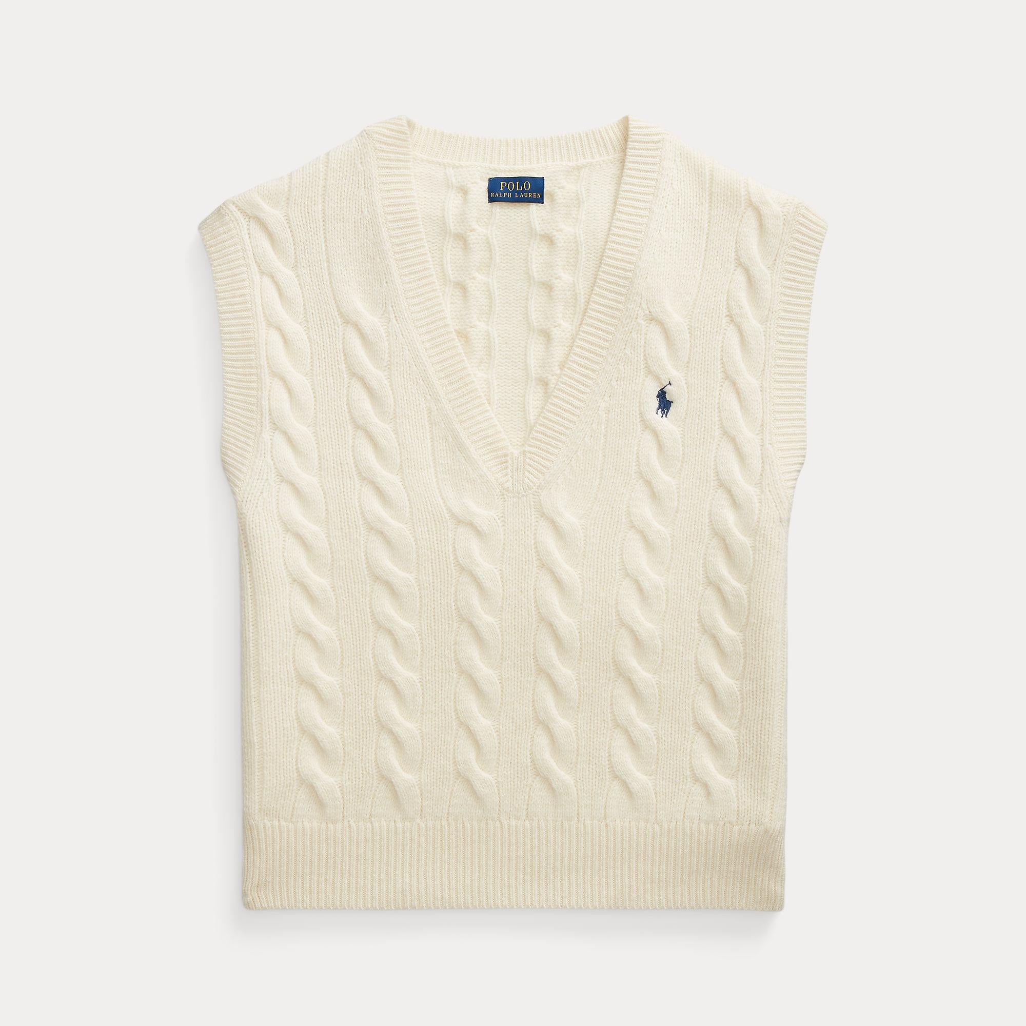 gilet in lana e cashmere a trecce 211-949994 002 RALPH LAUREN POLO 