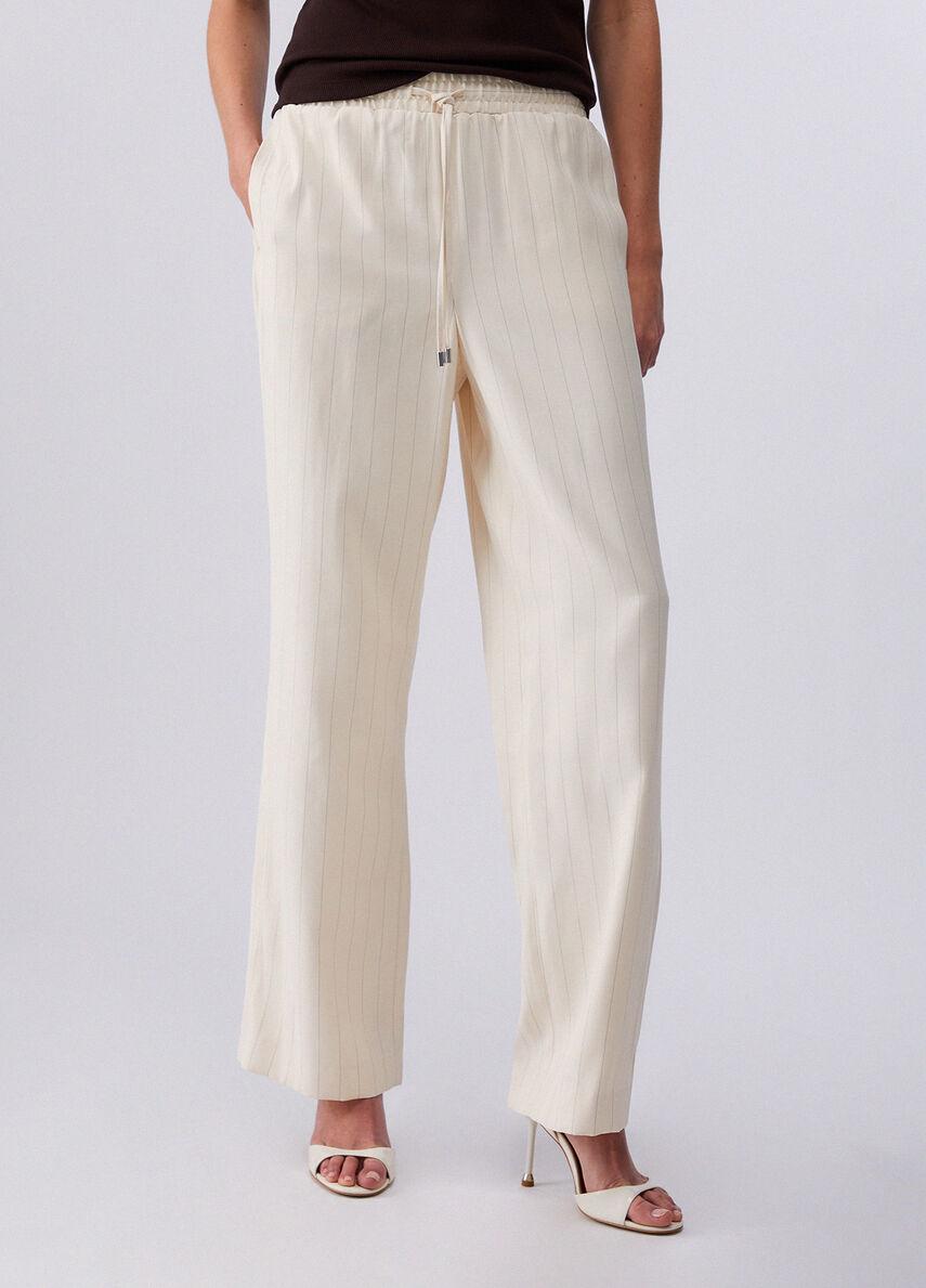 pantaloni gessati CA6113T557A P9579 LIU JO BLACK 