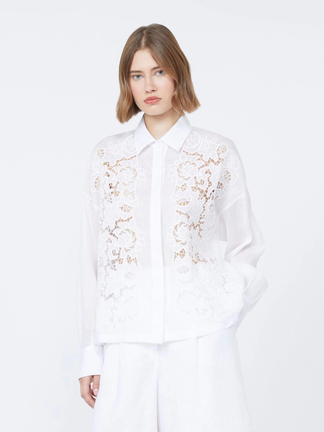 camicia boxy in tela ramiè MSTCALI 031 MAXMARA STUDIO 