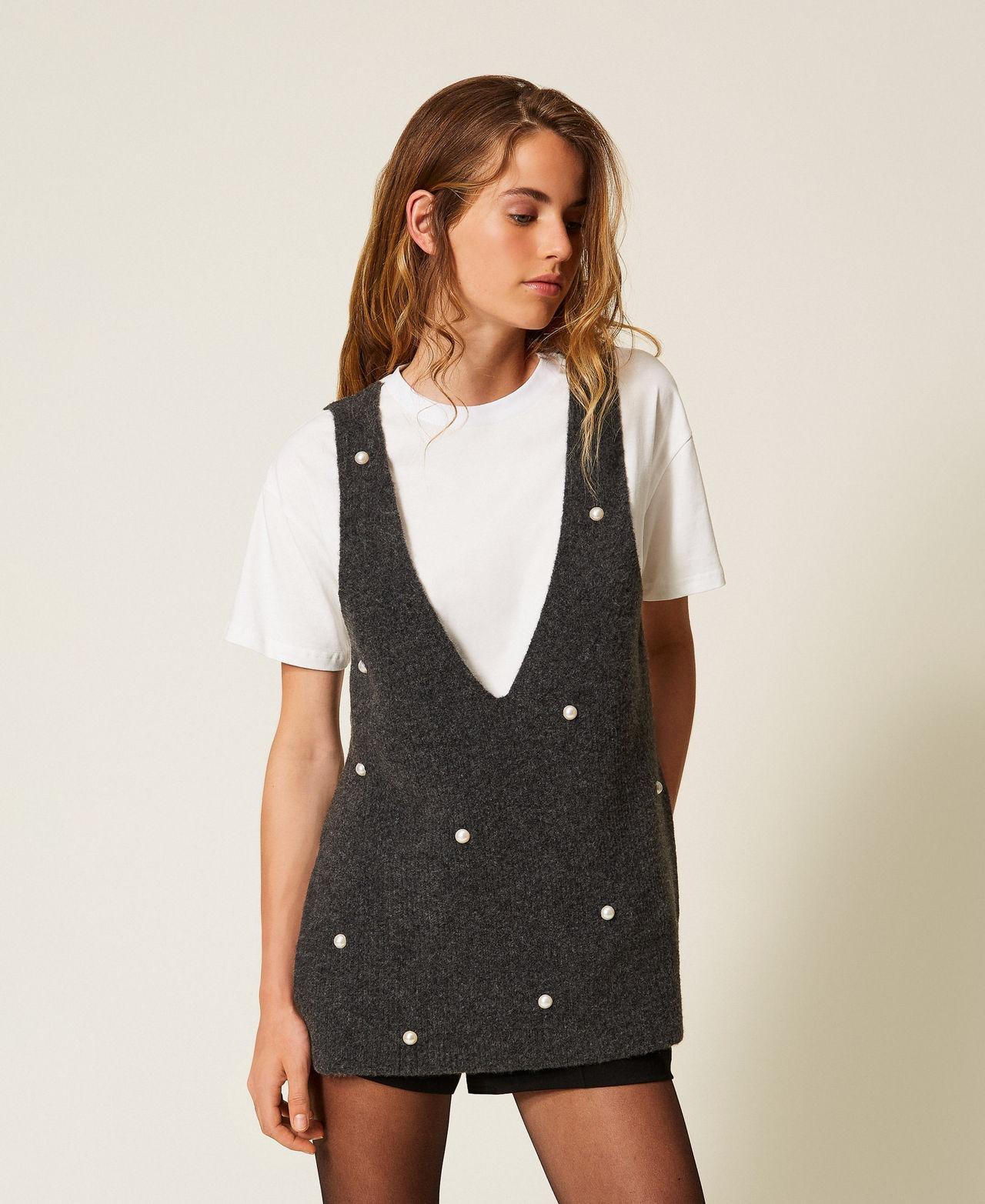 t-shirt in maglia 252AP3042 0082M TWINSET ACTITUDE 