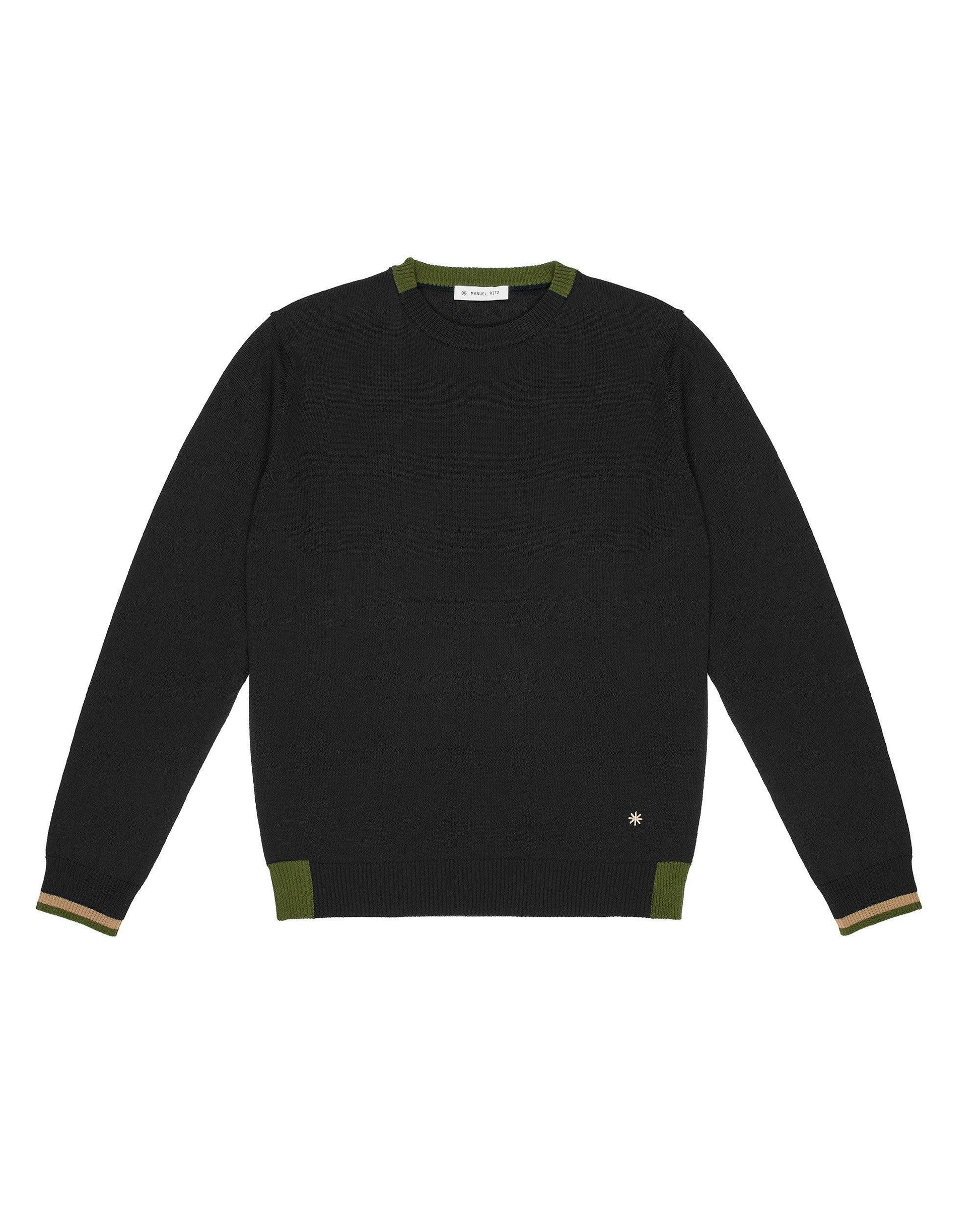 maglia con contrasto al collo 3932M500 253807 99 MANUEL RITZ 