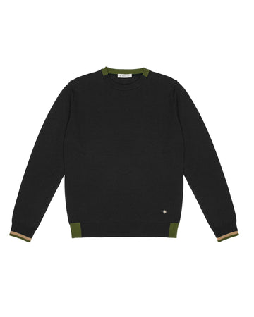 maglia con contrasto al collo 3932M500 253807 99 MANUEL RITZ 