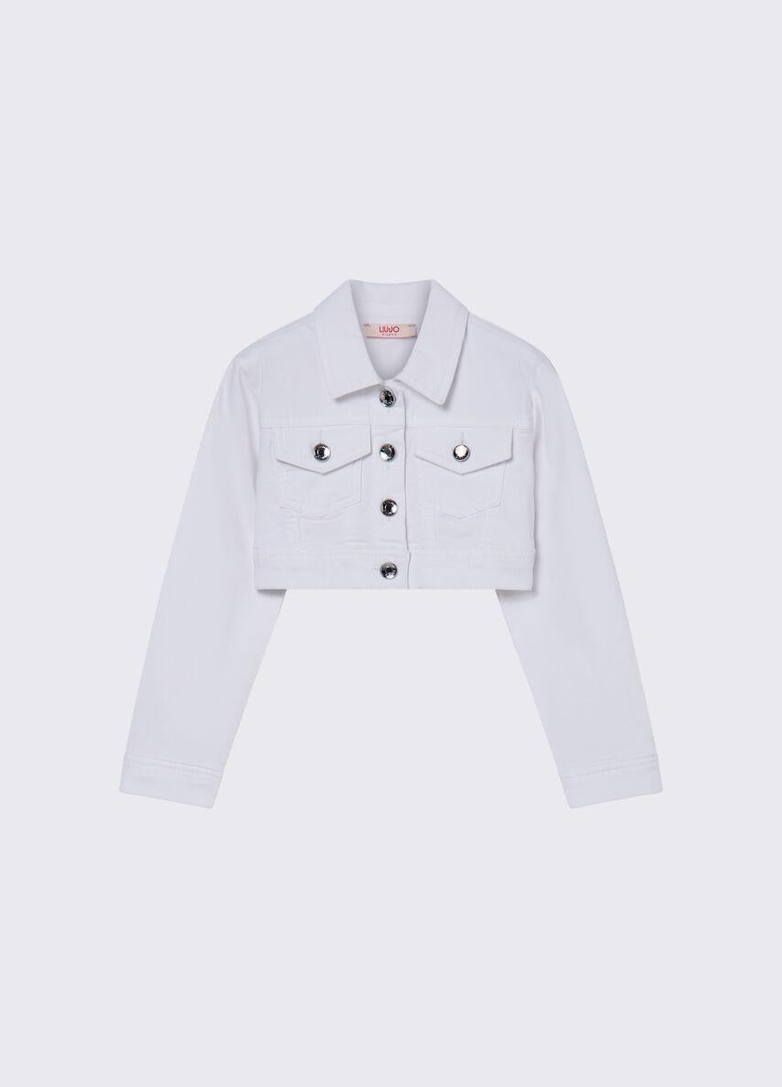 giubbino corto in drill di cotone GA6091T3941 10601 LIU JO JUNIOR 