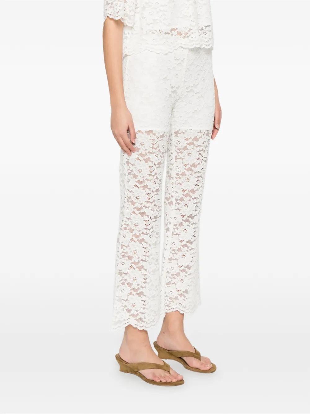 pantalone con fiori e pizzo 261AP2303 00526 TWINSET ACTITUDE 
