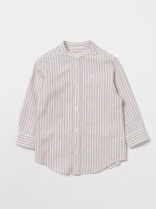 camicia in lino a righe FU5P00 I0211 114AV FAY 