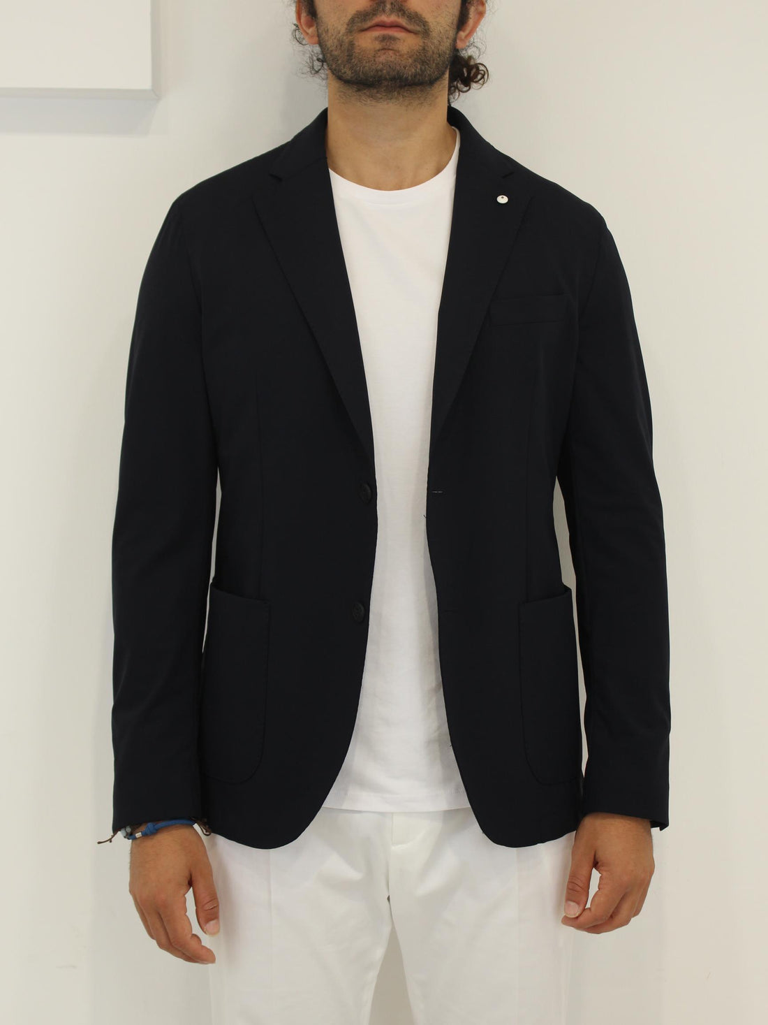 Giacca con tasche e logo 2844 35210 01 LUIGI BIANCHI MANTOVA 