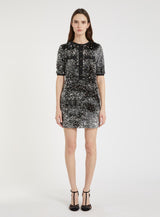 MARella abito in velluto con pailettes Nero