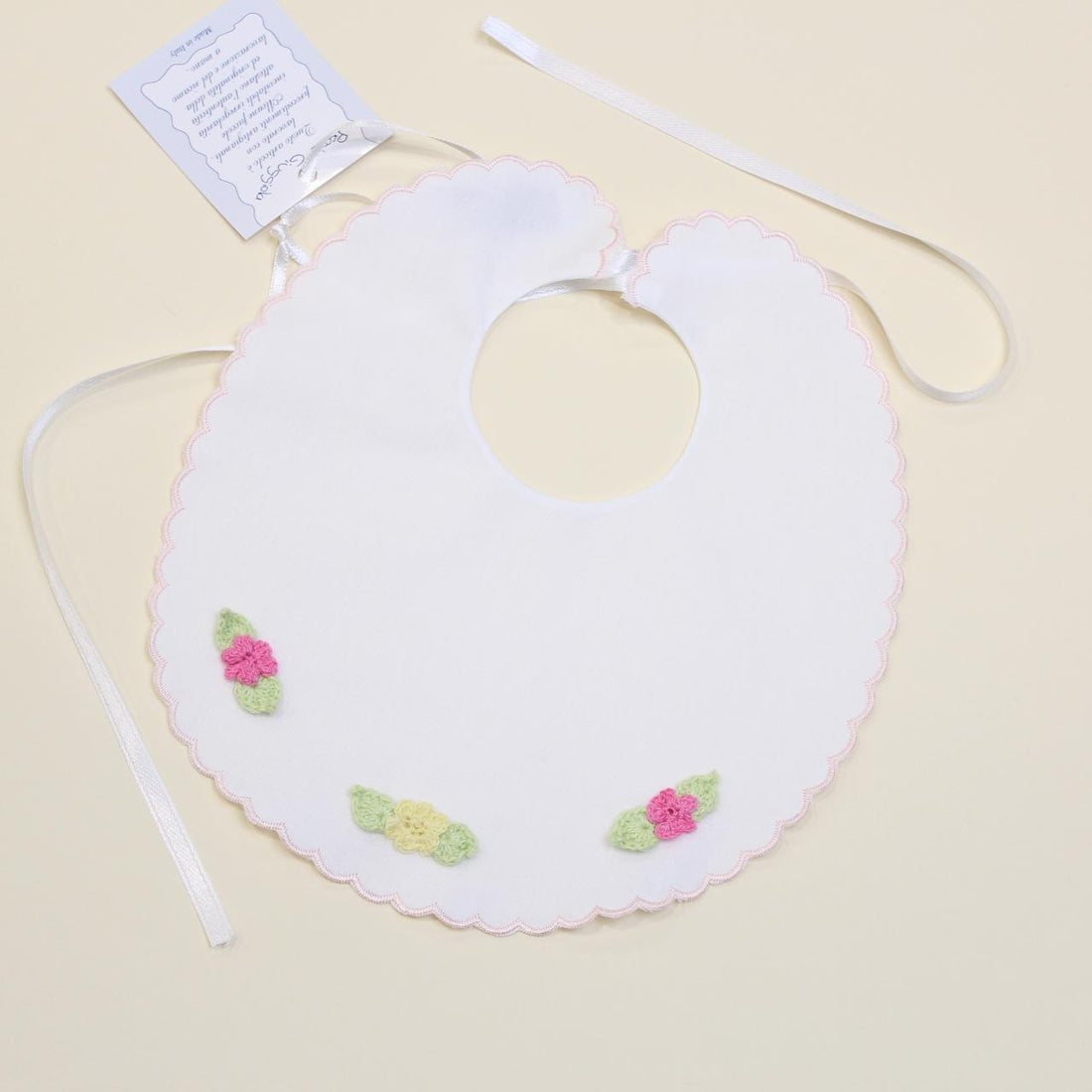 BAVETTA NEONATO CON RICAMI in cotone ZARA BAVETTA UNI PICCOLA GIUGGIOLA 