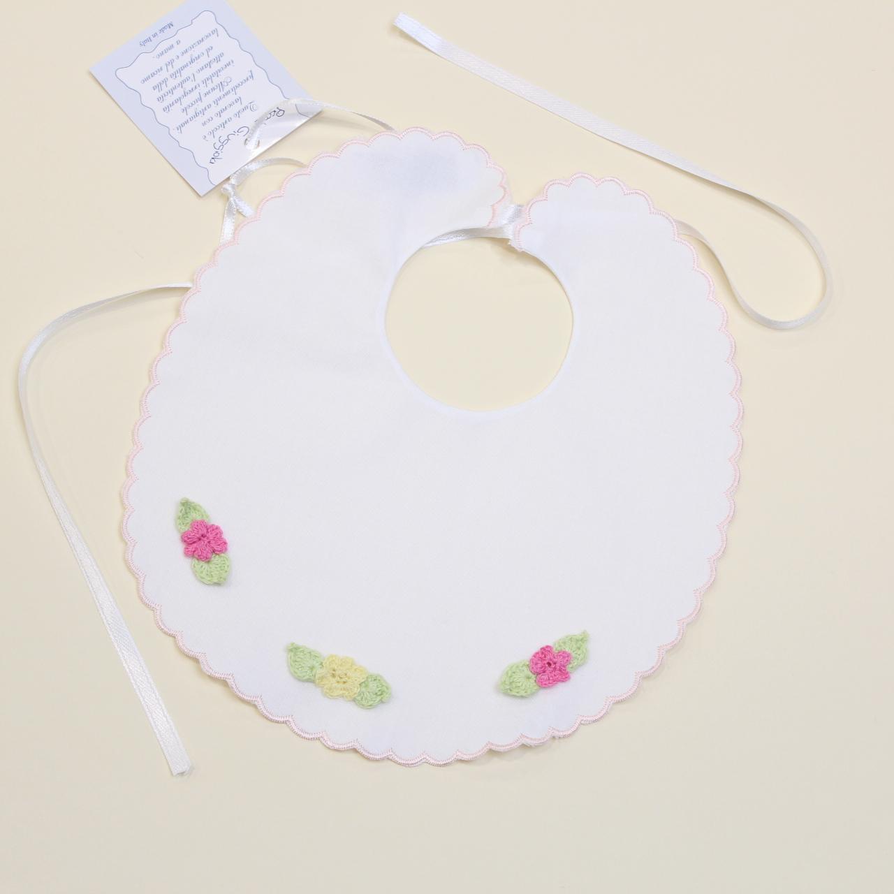 BAVETTA NEONATO CON RICAMI in cotone ZARA BAVETTA UNI PICCOLA GIUGGIOLA 