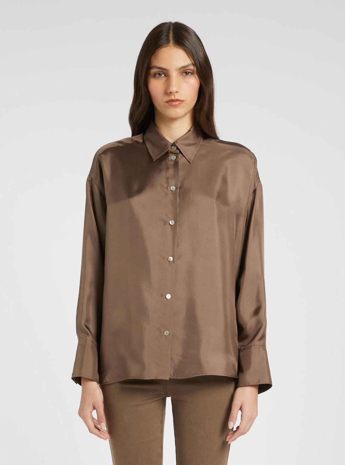 camicia in seta MLMFARO 001 MARella MONOCHROME 