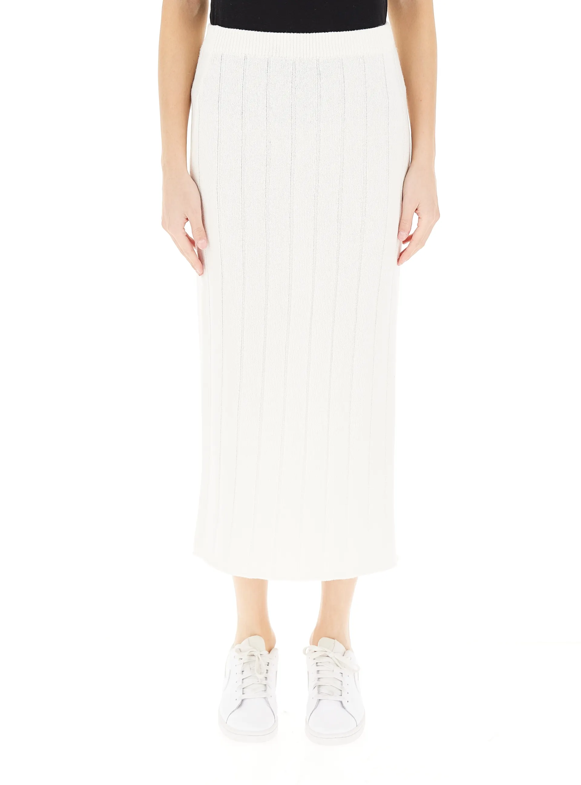 gonna lunga in maglia 77129S BIANCO VICOLO 