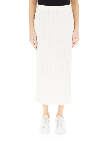 gonna lunga in maglia 77129S BIANCO VICOLO 