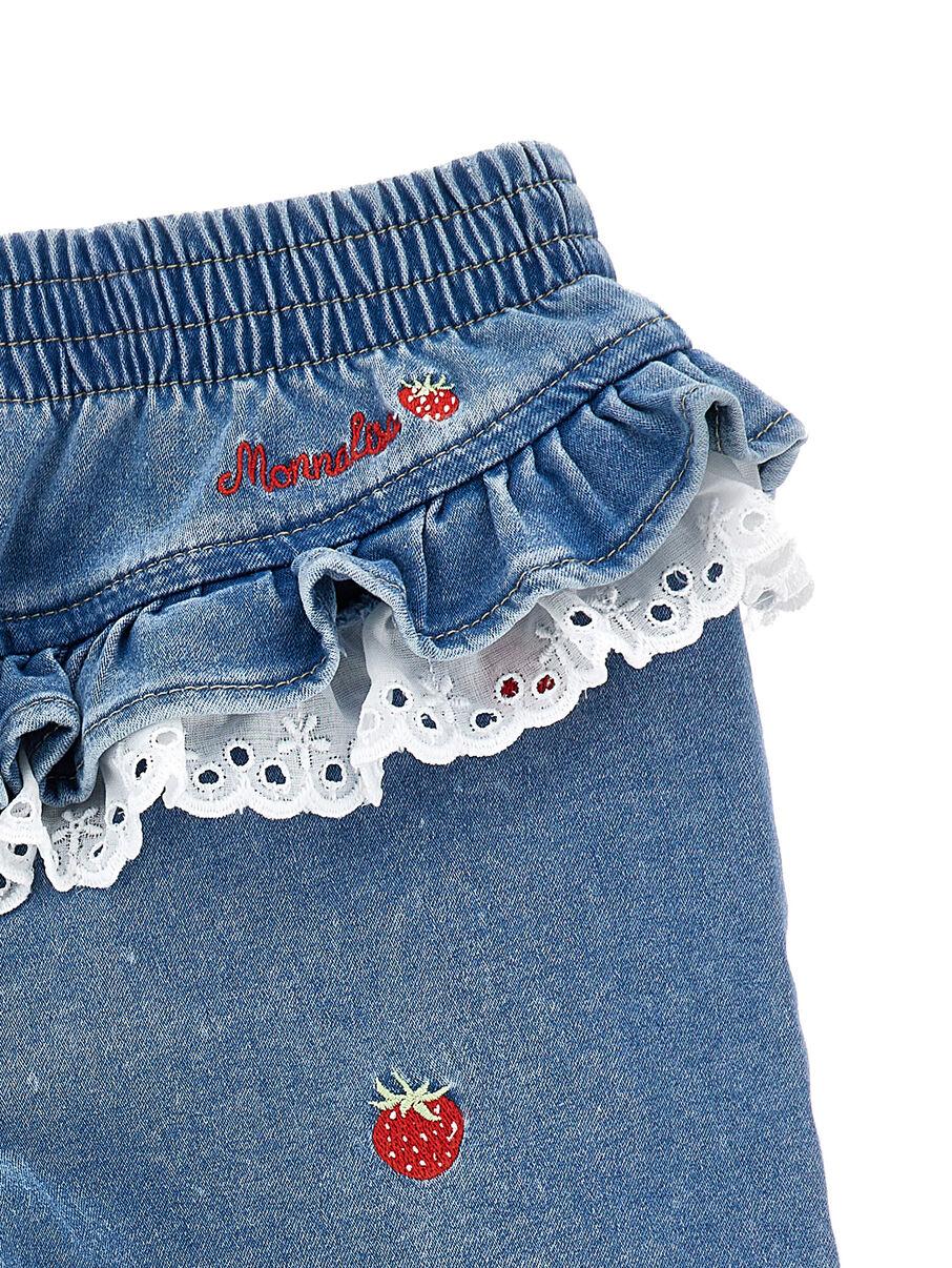 pantaloni jeans fragole 39G410 7017 0062 MONNALISA 