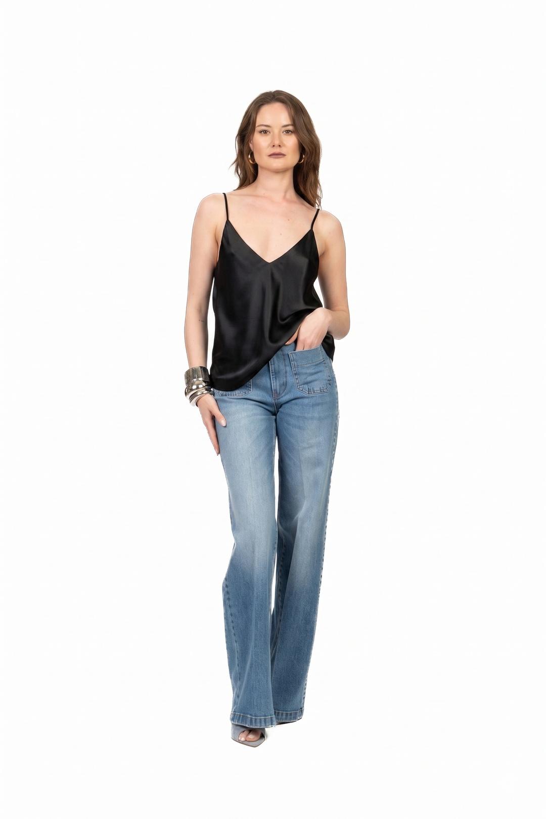 top in satin TAB0329 NERO VICOLO 