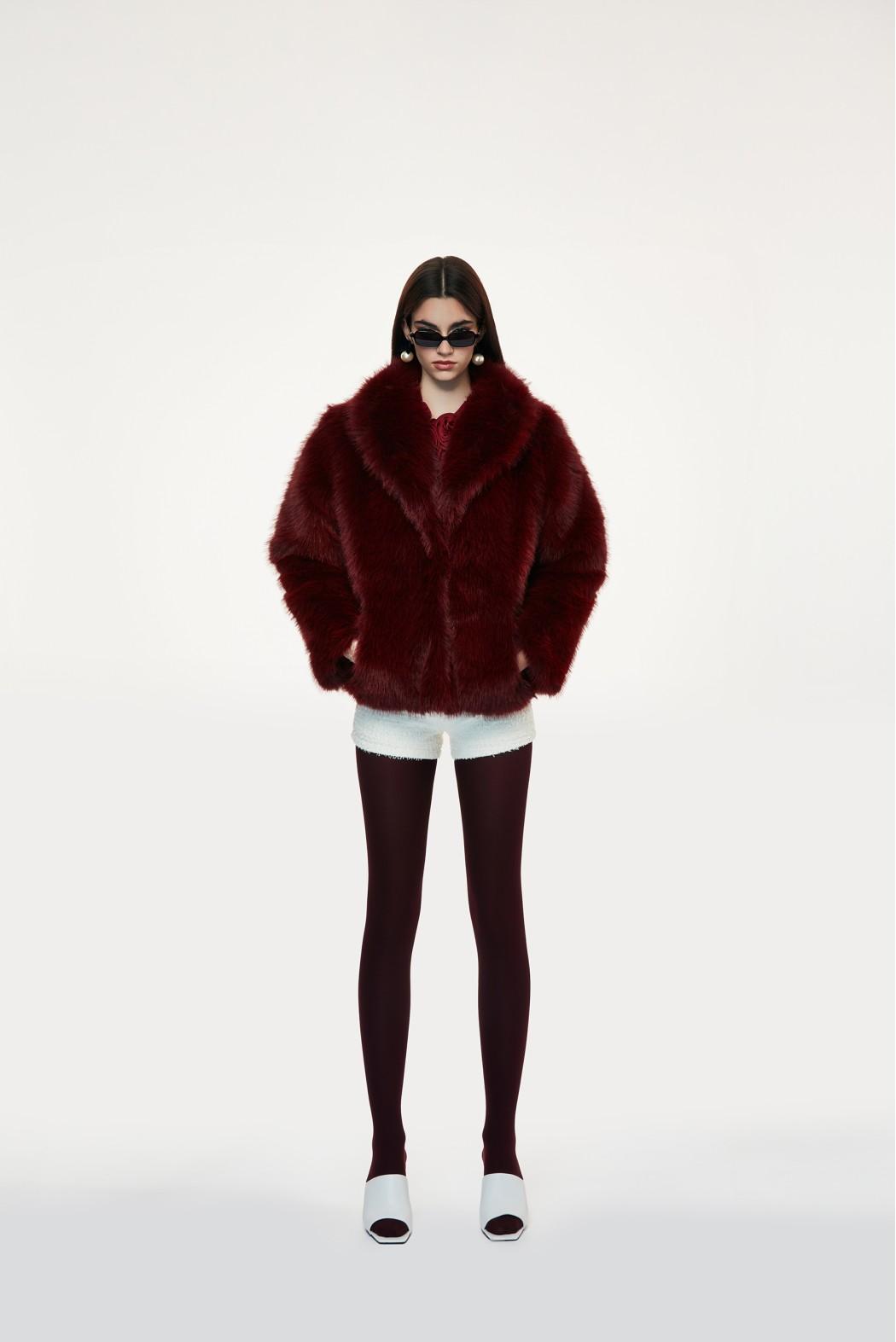 giacca in ecopelliccia LUGO 758W5A7 BORDEAUX ODI' ODI' 