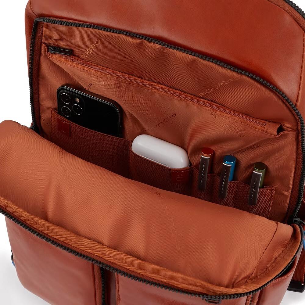 zaino con protezione in pelle CA5574B2V CU PIQUADRO 