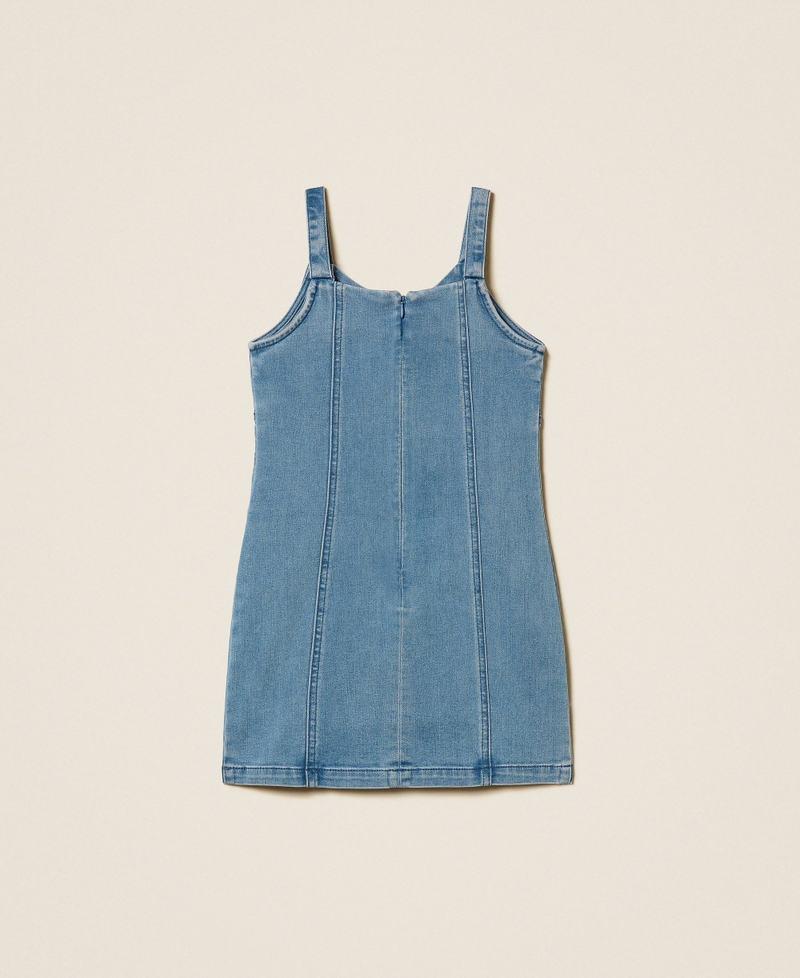 abito corto in denim fiocco 261GJ2061 03451 TWINSET GIRL 
