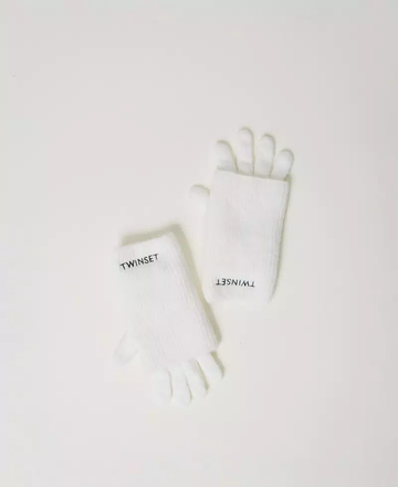 set guanti con ricamo 242GJ5054 00526 TWINSET GIRL 