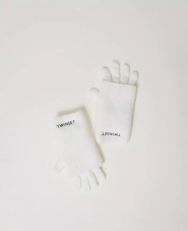 set guanti con ricamo 242GJ5054 00526 TWINSET GIRL 