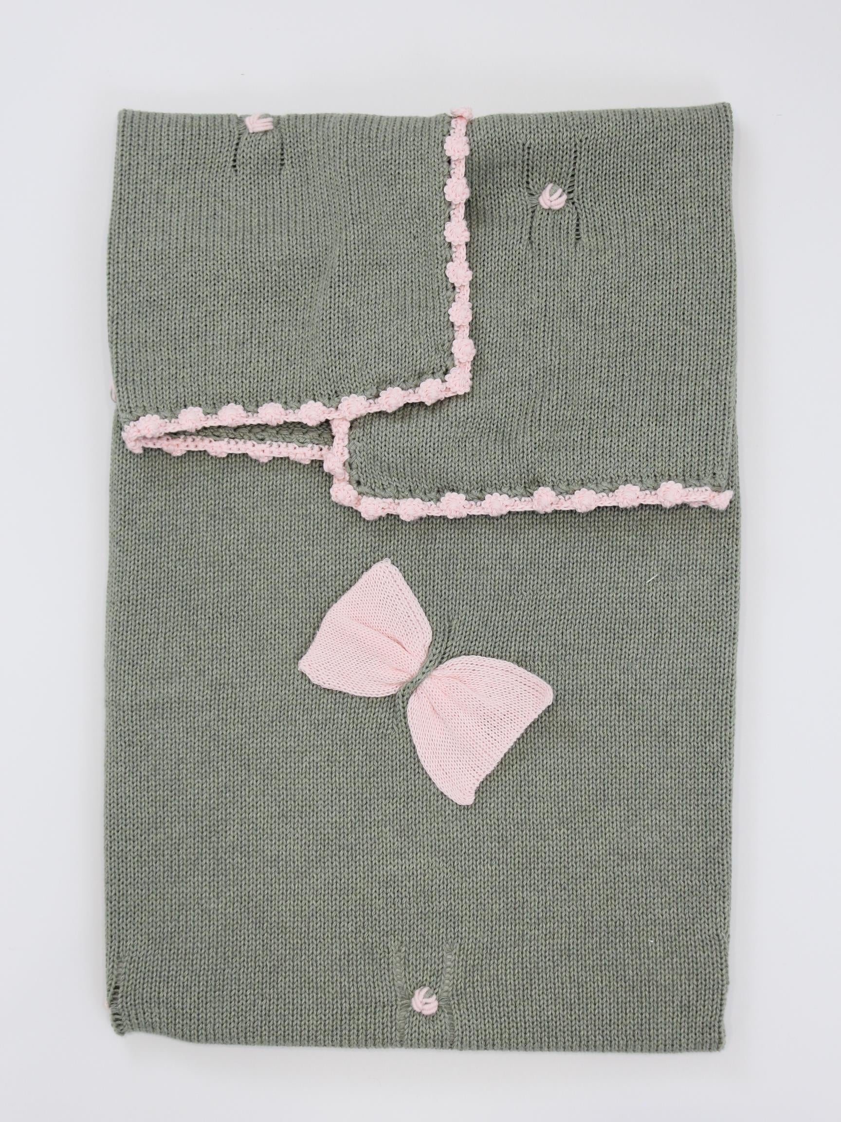 coperta in cotone maxi fiocco BRINDISI COPERTA UNI PICCOLA GIUGGIOLA 