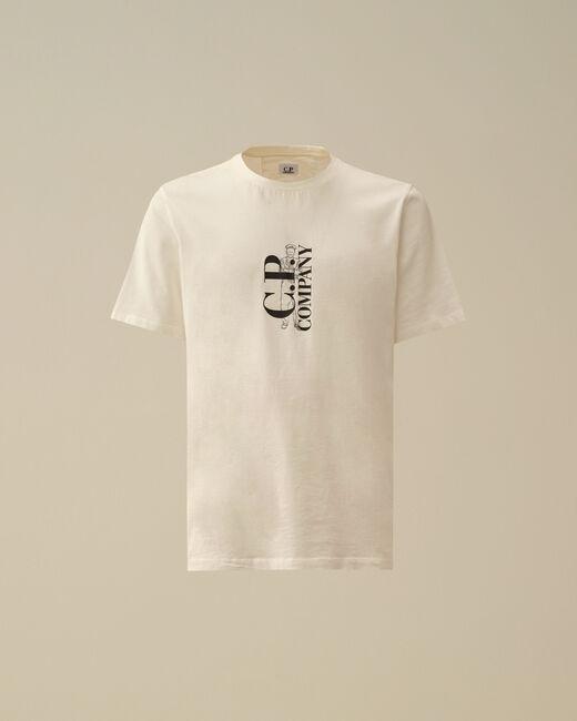 t-shirt con logo verticale 18CMTS138A 005100W 103 CP COMPANY 