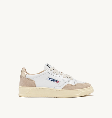 sneakers medalist woman AULWLS75 WHITE/GOLD AUTRY 