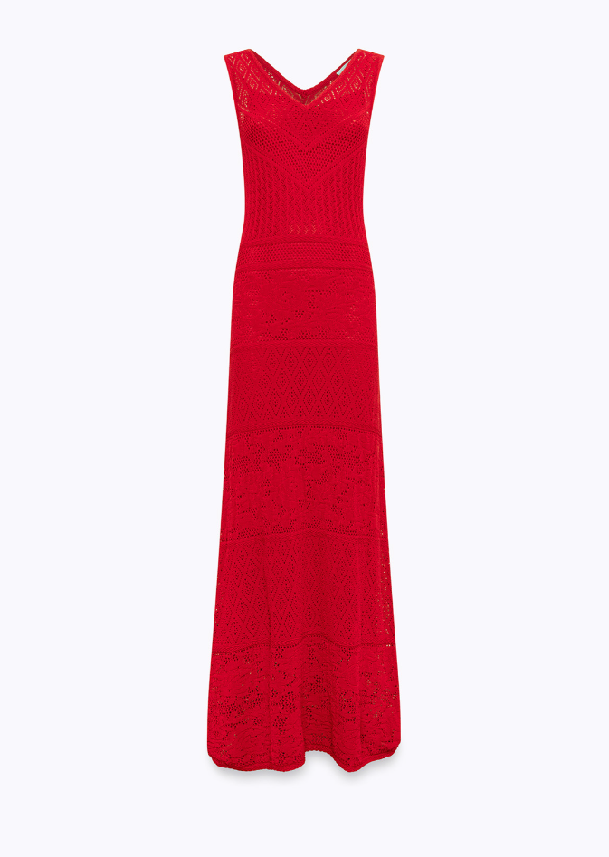 abito lungo in maglia RA6083MA09S 81663 Blugirl 