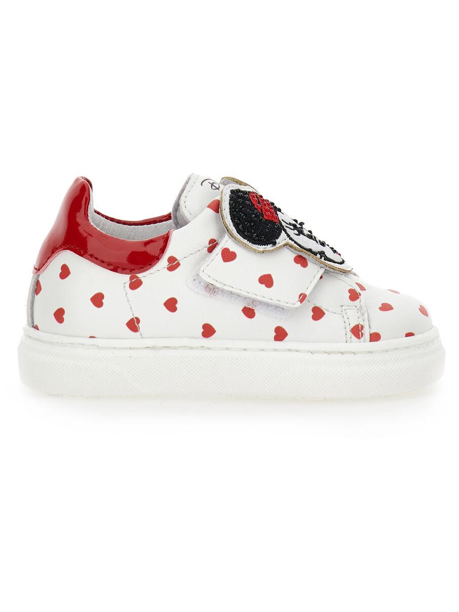 sneakers minnie con cuori e strass 83F010 6719 0143 MONNALISA 