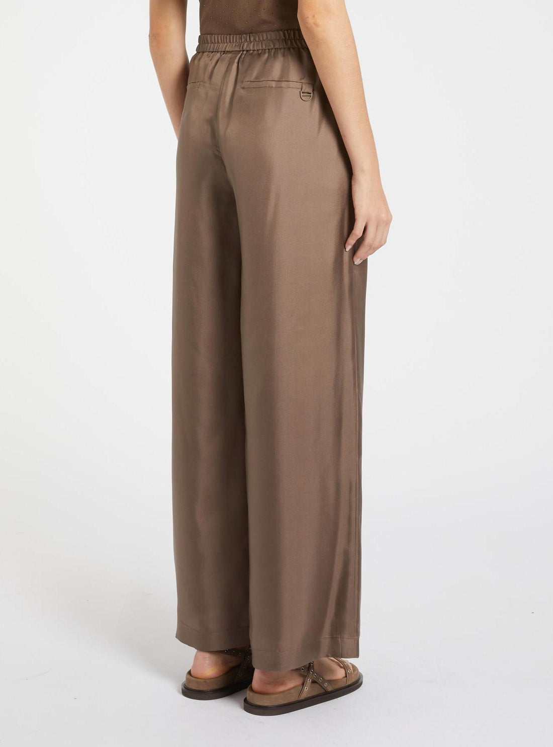 pantalone in seta MLMQUIZ 001 MARella MONOCHROME 