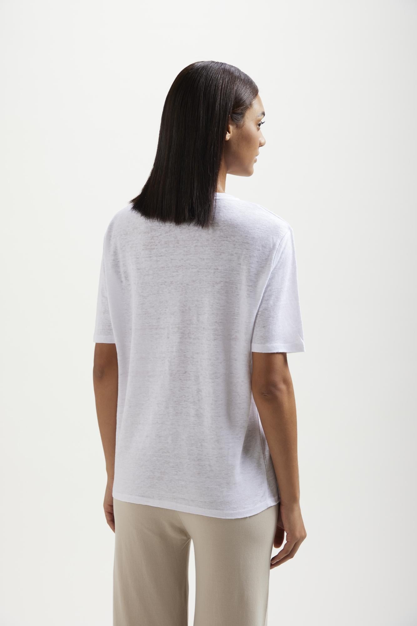 t-shirt in jersey di lino 8950 21 00001 KANGRA 