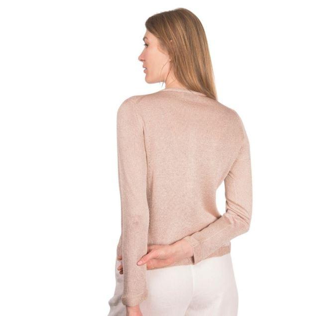 cardigan a rombi lurex 57213 23010 202 GRAN SASSO 