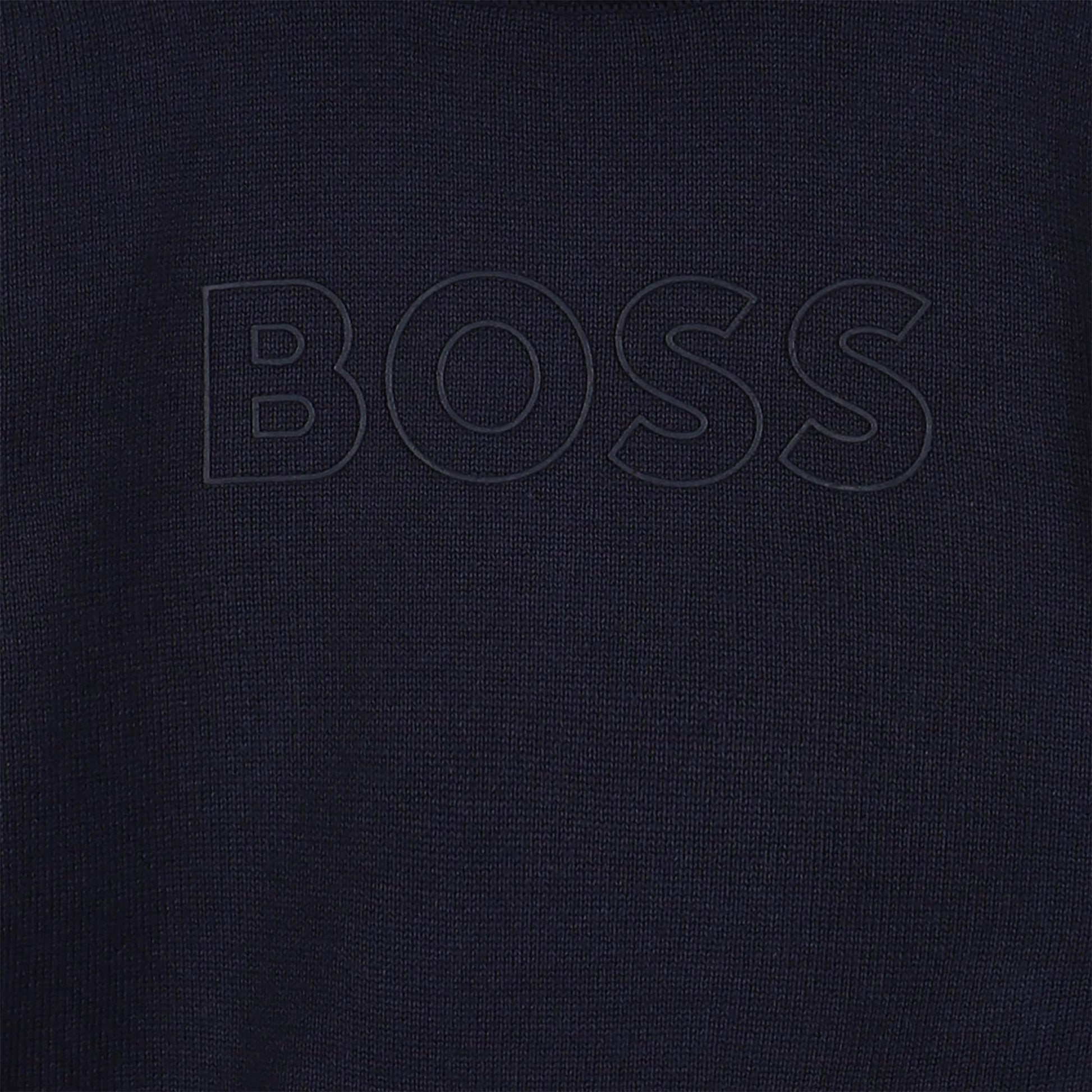 maglione con logo in tono J52455 849 BOSS 