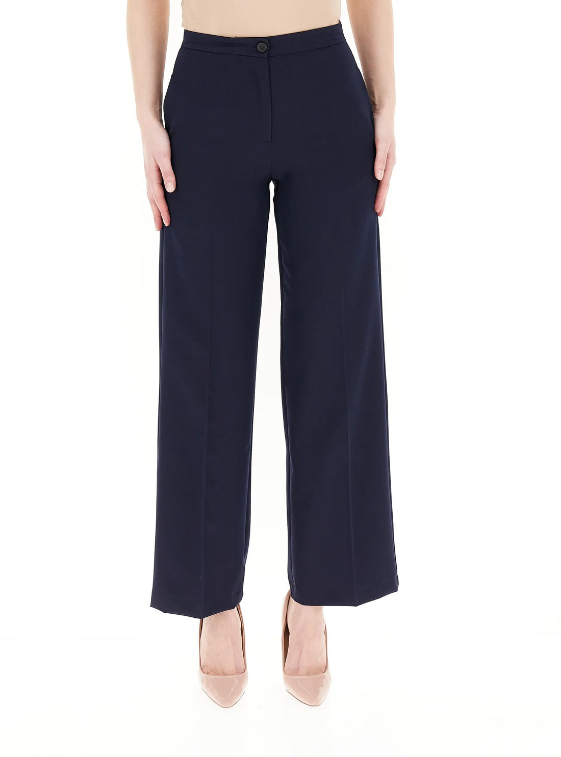 pantalone wide leg TD0295 BLU VICOLO 