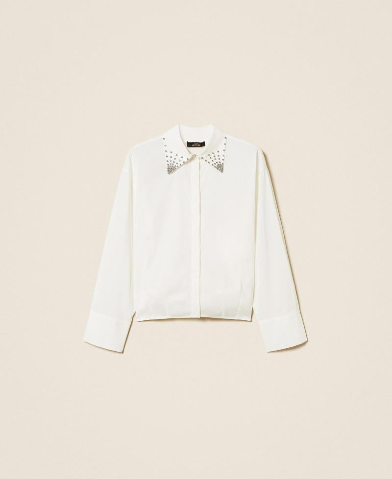 camicia con strass 261AP2125 00526 TWINSET ACTITUDE 