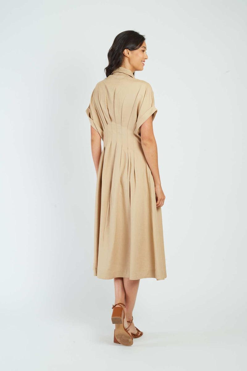 abito midi P615068 GWENDOLINE 100 BEIGE DERHY 